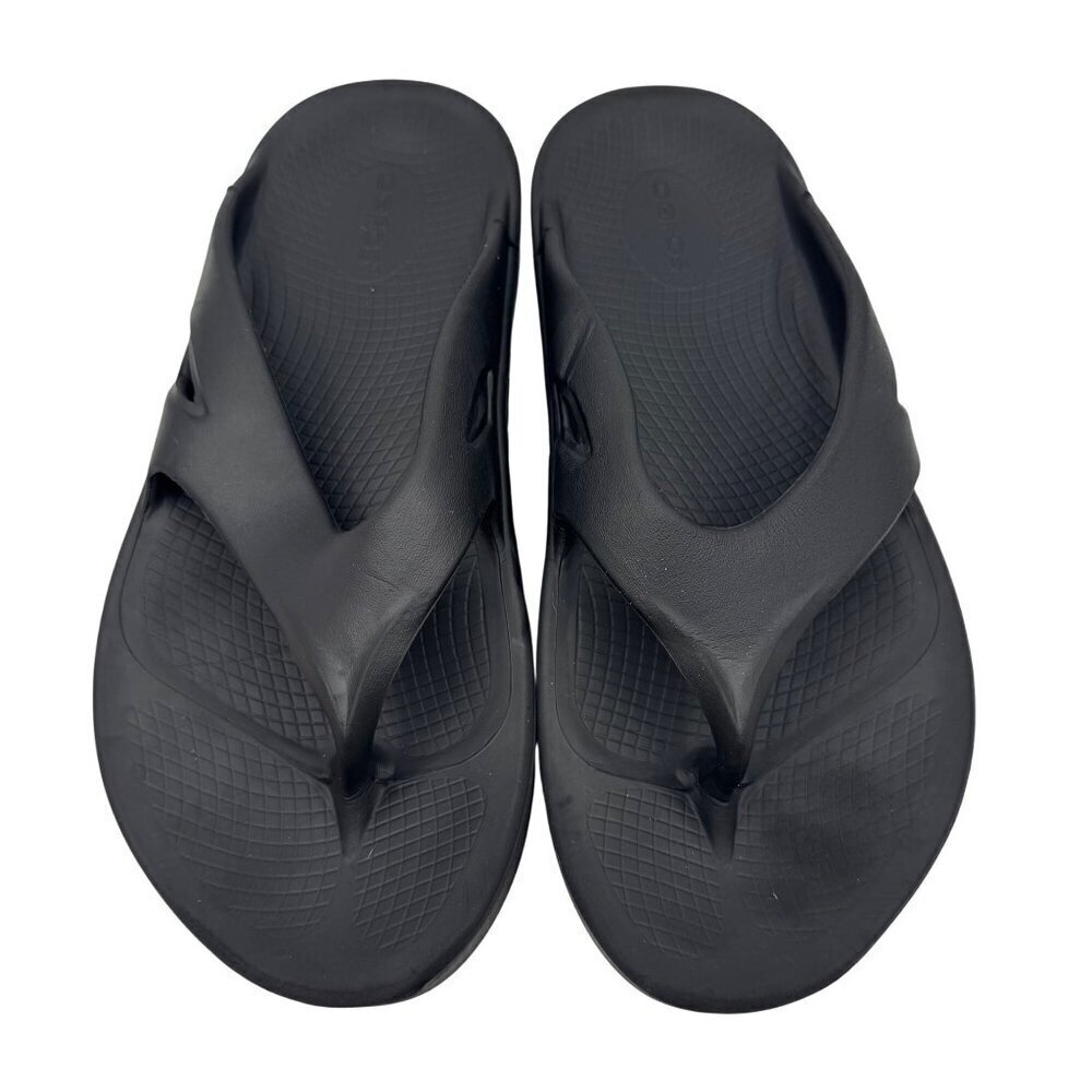 OOFOS OOriginal Sandal Black Flip Flops Size Men's 8/Women's 10
